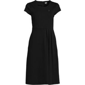 Lands End Women's Cap Sleeve Box Pleat Ponte Dress